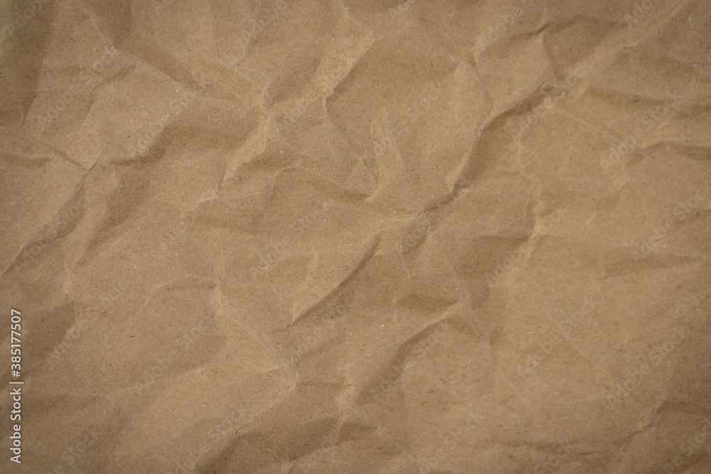 Fototapeta premium Brown paper with wrinkles