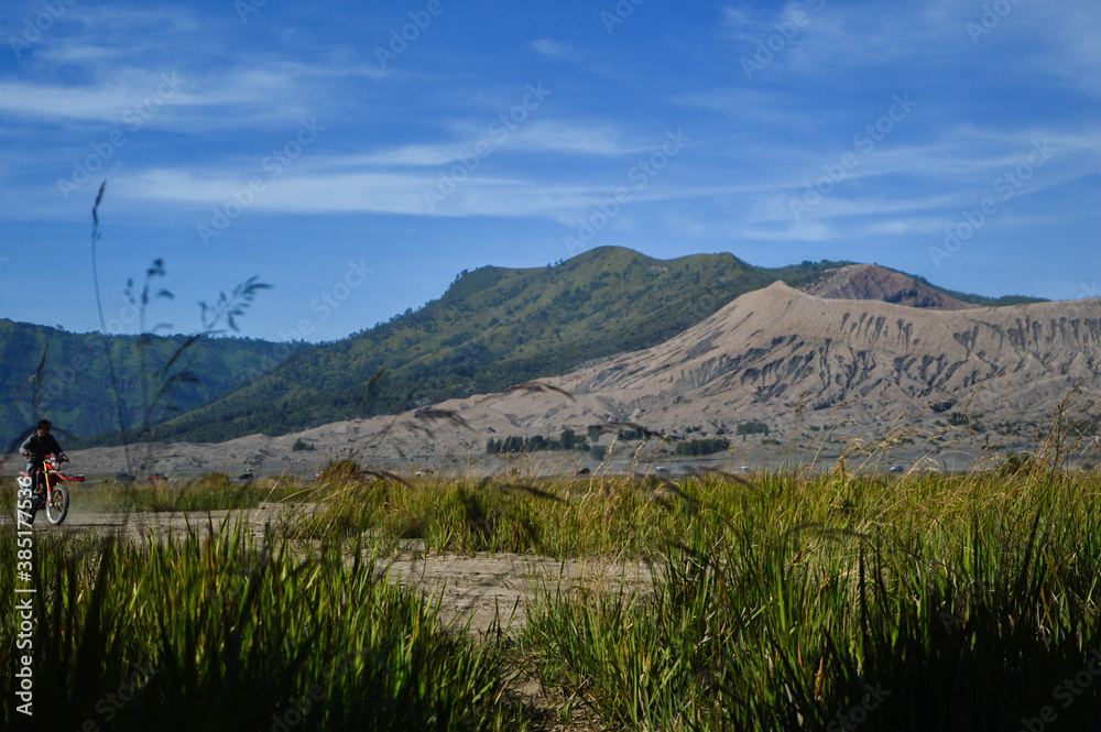 Very beautiful view of Mount Bromo Very beautiful view of Mount Bromo
