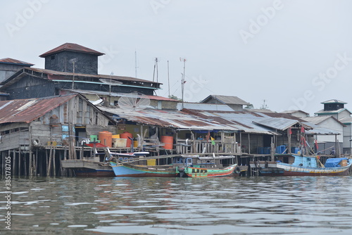 Fishermen village located in southern Sumatra province	
 photo