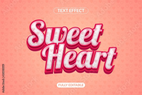 Sweetheart Text style Effect Appearance effect Font