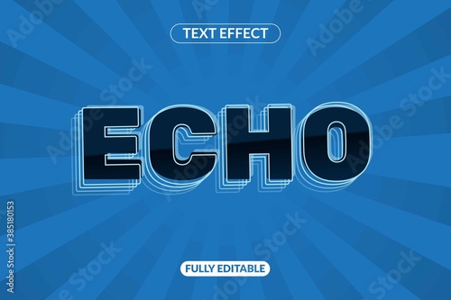 Text Effect Echo Appearance effect