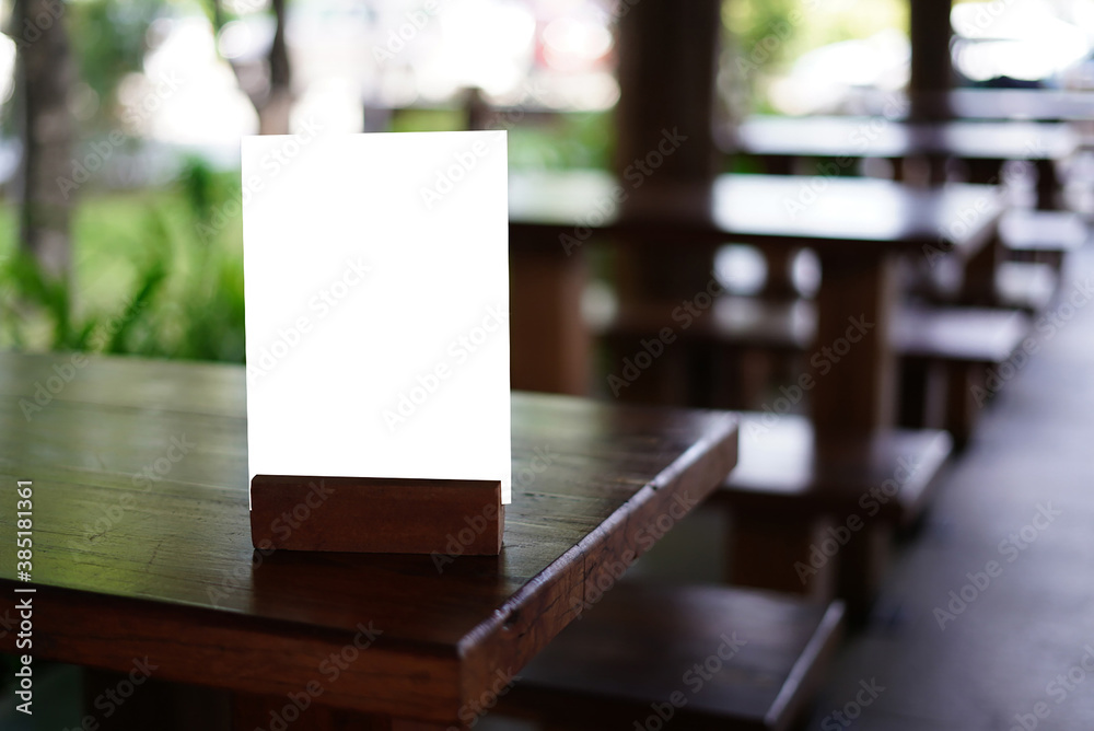 Stand Mock up Menu frame tent card blurred background design key visual layout. Stand Mock up Menu frame tent card blurred background design key visual layout.