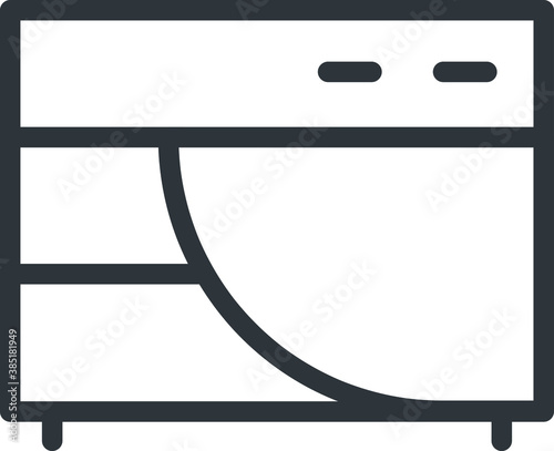 concept line icon set of washing machine	