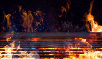 Grill - Feuer - Rauch