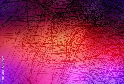 Light Pink, Yellow vector layout with wry lines.