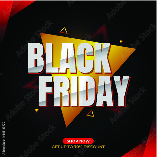 Black friday social media banner, post, sale banner or discount banner Premium template
