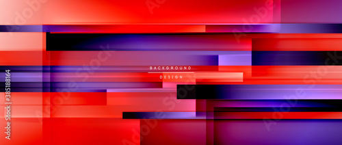 Dynamic lines on fluid color gradient. Trendy geometric abstract background for your text, logo or graphics