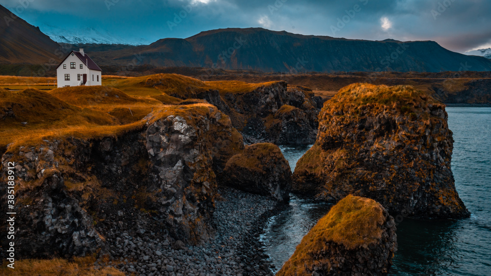 Iceland Arnarstapi Snæfellsjökull