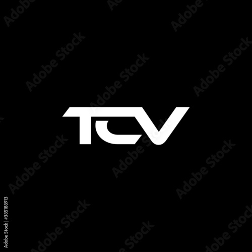 TCV Letter Initial Logo Design Template Vector Illustration photo