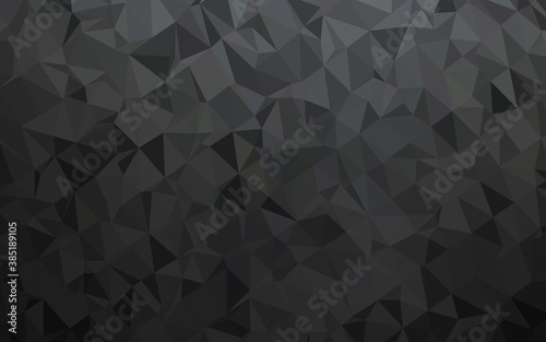 Dark Black vector polygonal pattern.