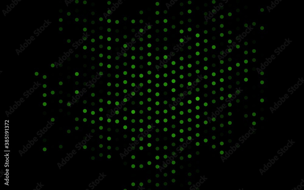 Dark Green vector pattern with spheres.