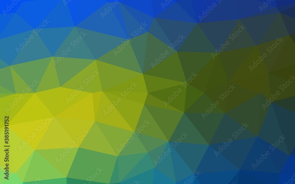 Dark Blue, Yellow vector triangle mosaic cover.