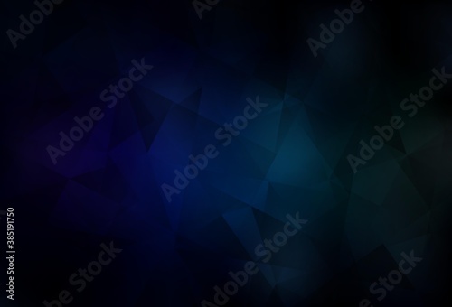 Dark Blue, Green vector polygon abstract background.