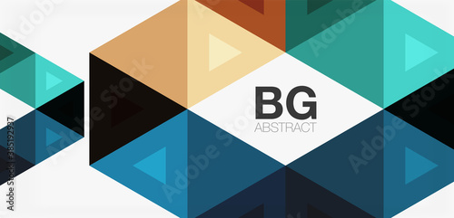 Mosaic triangle pattern abstract background for cover, banner, flyer and poster and other template