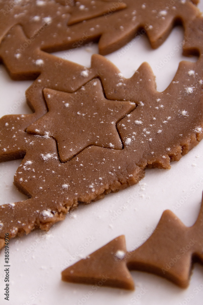 Cooking Christmas gingerbread cookies