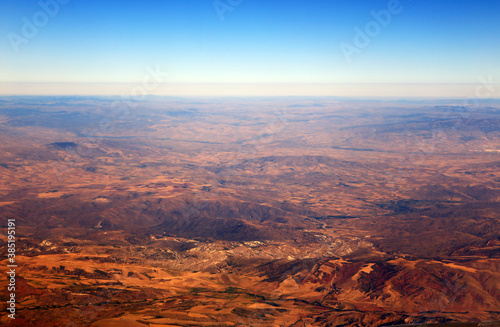 high angle view of the mountains