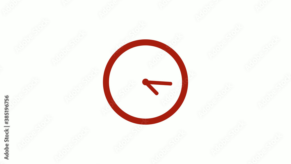 Amazing red color 12 hours counting down clock icon on white background, Clock icon, Circle clock icon Amazing red color 12 hours counting down clock icon on white background, Clock icon, Circle clock icon