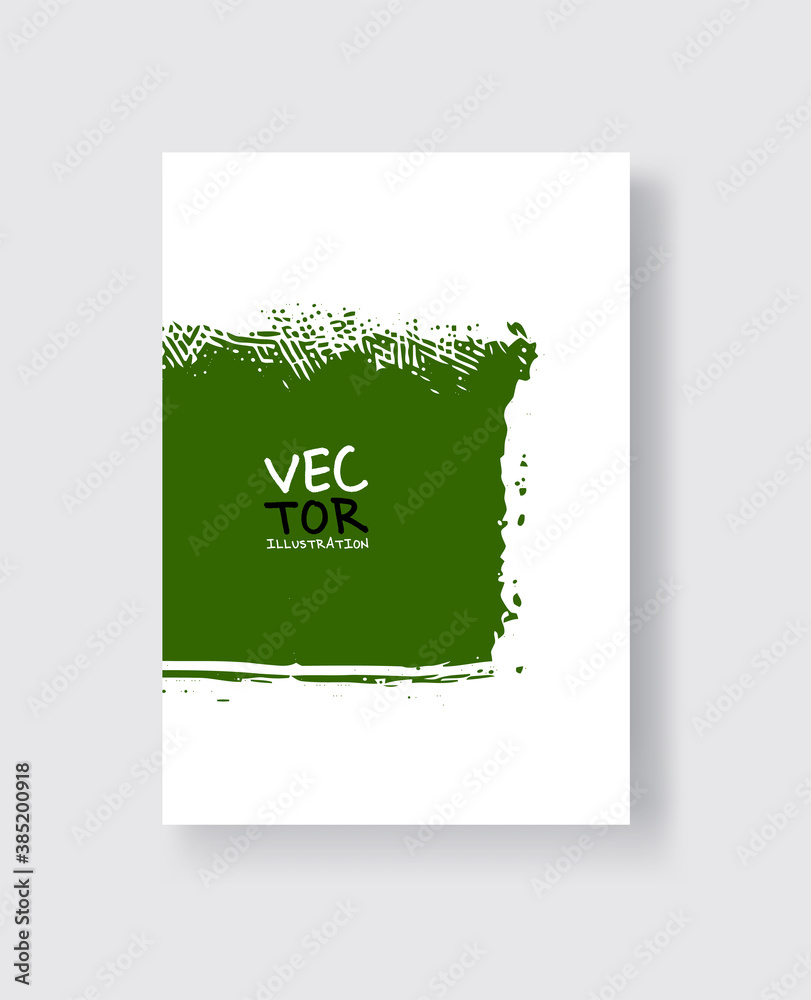 Green ink brush stroke on white background. Minimalistic style. Green ink brush stroke on white background. Minimalistic style.