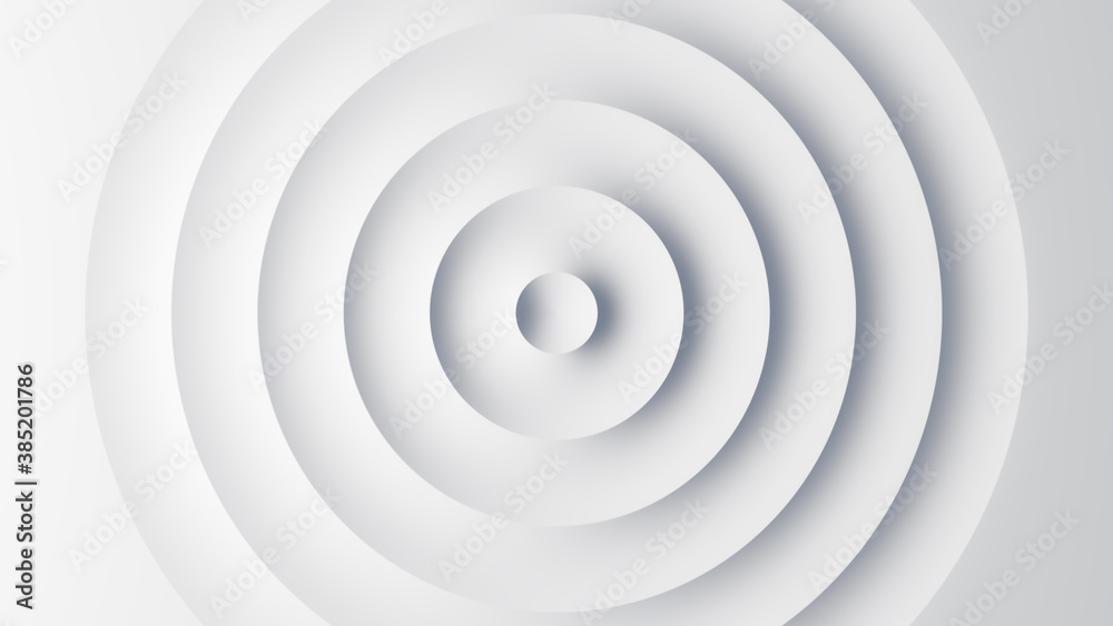 Abstract template of white circular waves - obrazy, fototapety, plakaty 