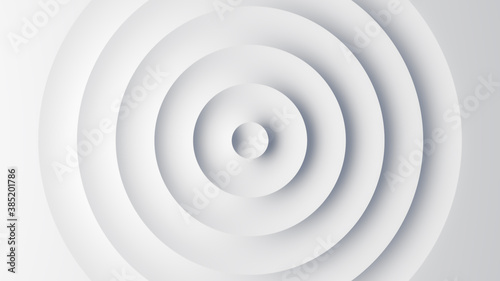 Abstract template of white circular waves photo