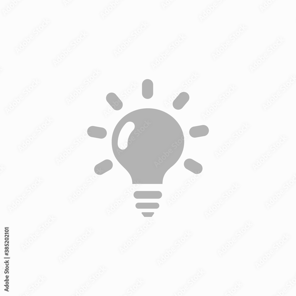 Light bulb simple flat symbol Light bulb simple flat symbol
