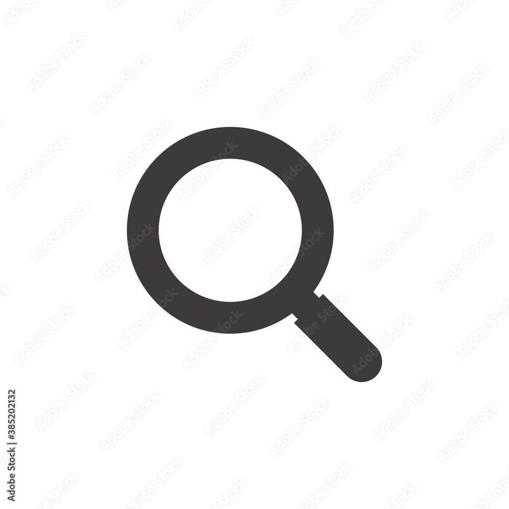 magnifying glass icon for graphic and website