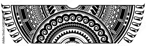 Abstract tribal art tattoo border