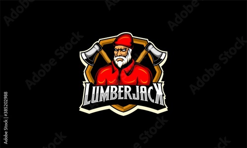 lumberjack logo vintage