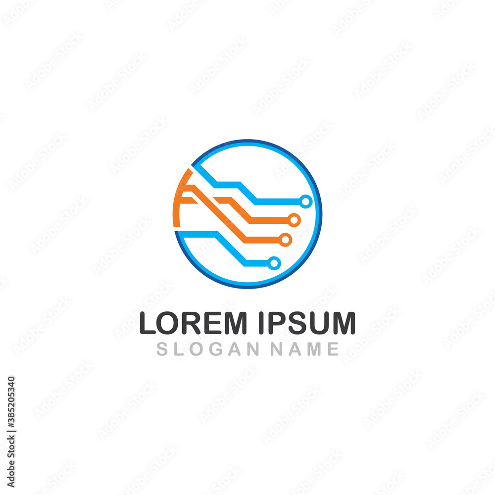 Technology Logo Design Vector template, Design Concept creative Technology Logo Design Vector template, Design Concept creative