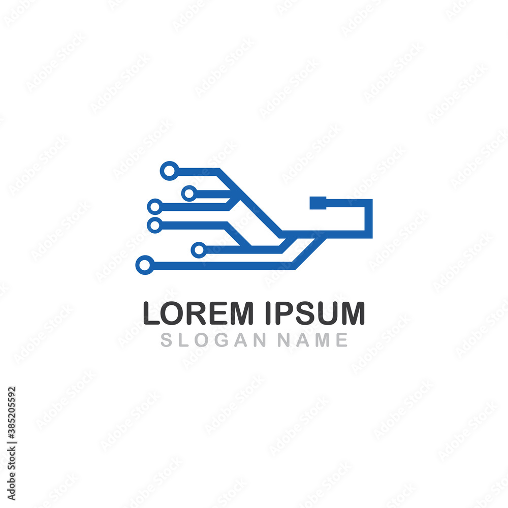 Technology Logo Design Vector template, Design Concept creative Technology Logo Design Vector template, Design Concept creative