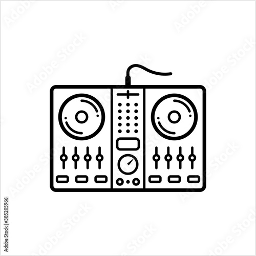 Dj Mixer Icon, Disc Jockeys Audio Mixing Console