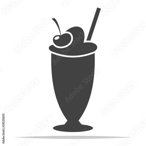 Milkshake icon vector isolated illustration