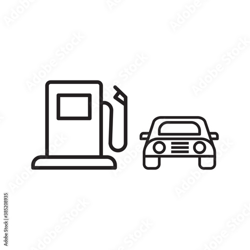 gas station vector icon on white background