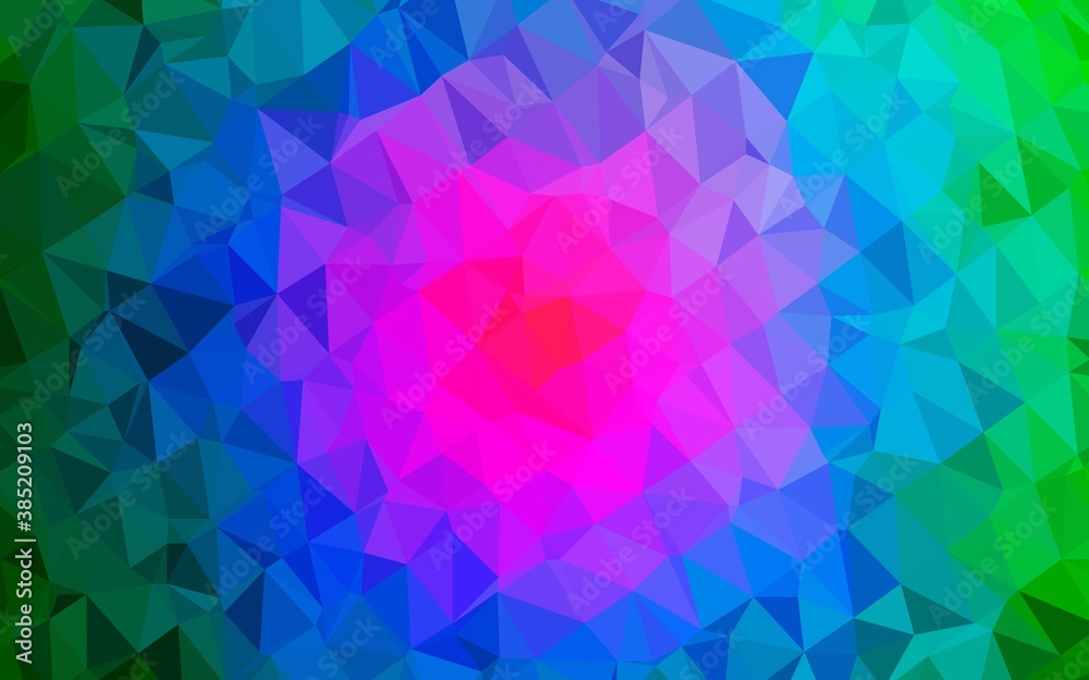 Fototapeta premium Dark Multicolor, Rainbow vector polygonal background.