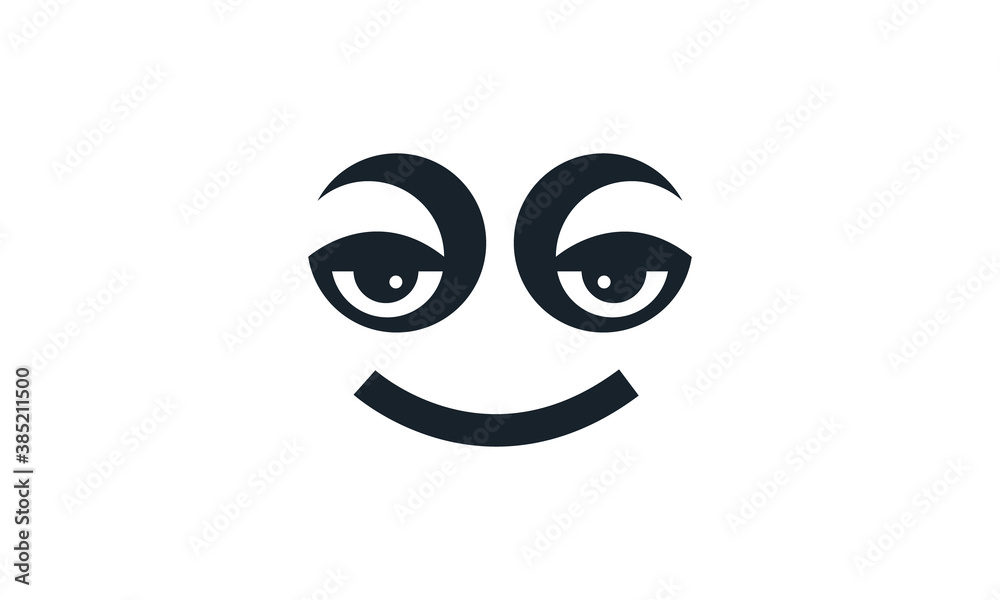 Creative Vector Illustration Logo Design. Emotion People Face Concept.