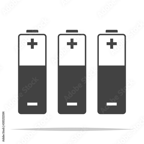 Batteries icon vector isolated illustration