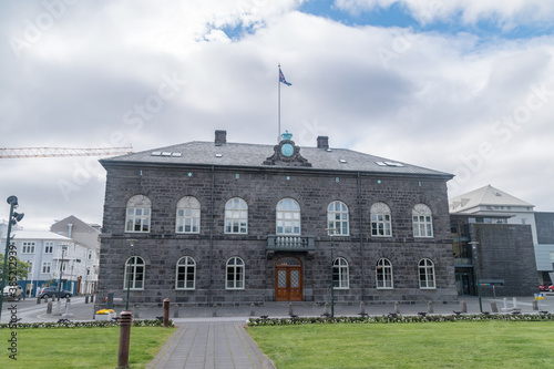 Alpingishusid, unicameral parliament of Iceland in Reykjavik, Iceland. photo