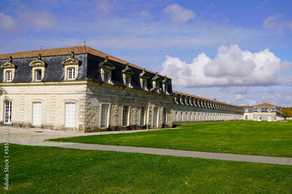 The Corderie Royale architecture in Rochefort city king Royal Rope making factory for vessel boat