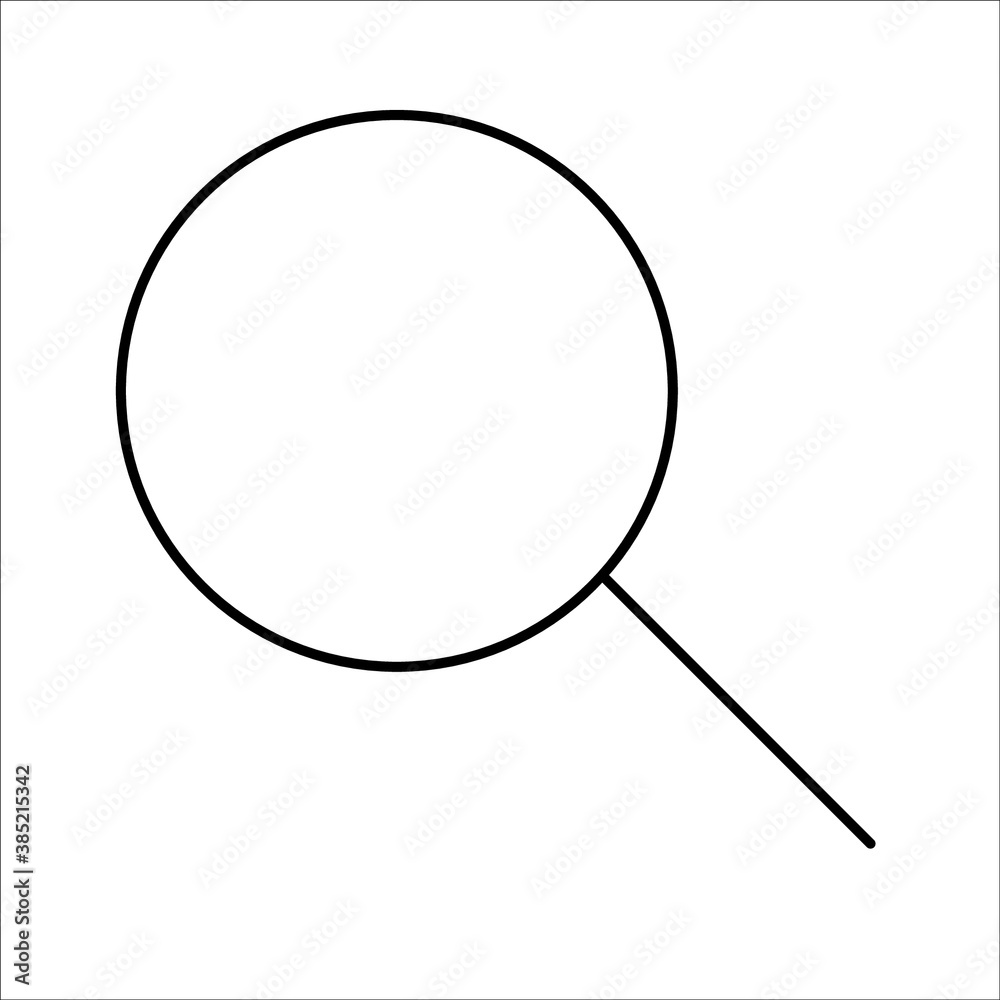 Search icon vector. Glyph symbol magnifying glass Search icon vector. Glyph symbol magnifying glass