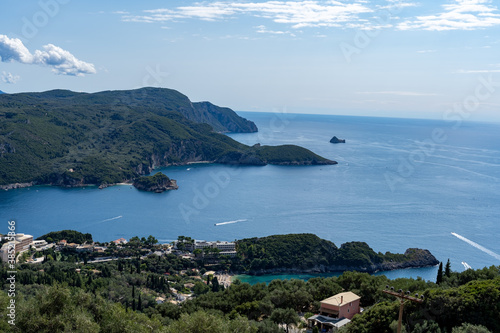Corfu Greece island tropical paradise view of ocean and bay in Paleokastritsa © Matt