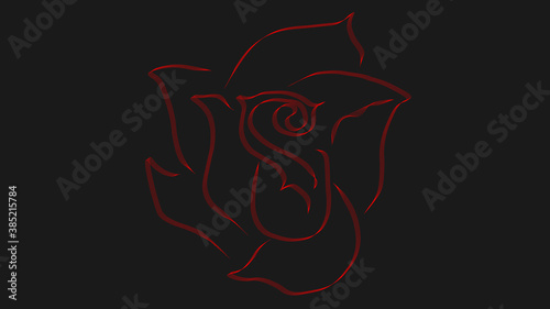 Abstract wave lines in the background. Colorful red rose wave. Illustration for modern business design. Smooth lines abstract gradient color background. Vector illustration.