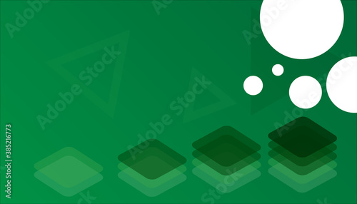 Fondo en verde con cuadrados redondeados en 3d
