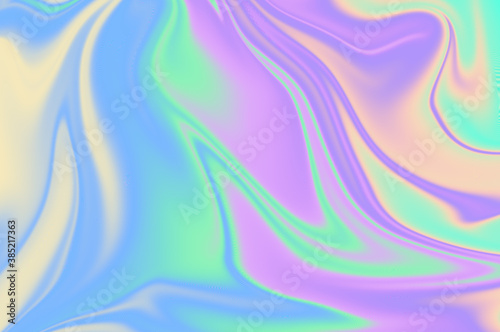 Holographic background in pastel colors. Background with pastel metallic gradient hologram. photo