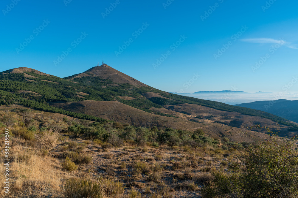 mountainous landscape in the Sierra de los Filabres in southern Spain