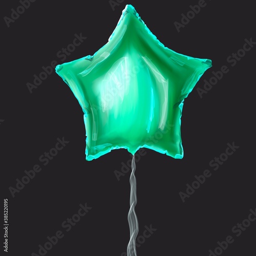 Isolated balloons for valentines day or birthday . High quality photo