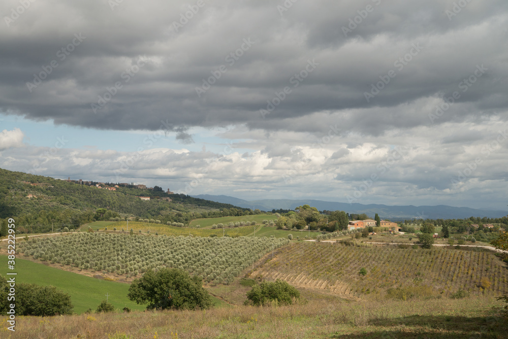 Scenic landscape of Tuscany in Italy