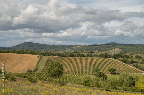 Scenic landscape of Tuscany in Italy