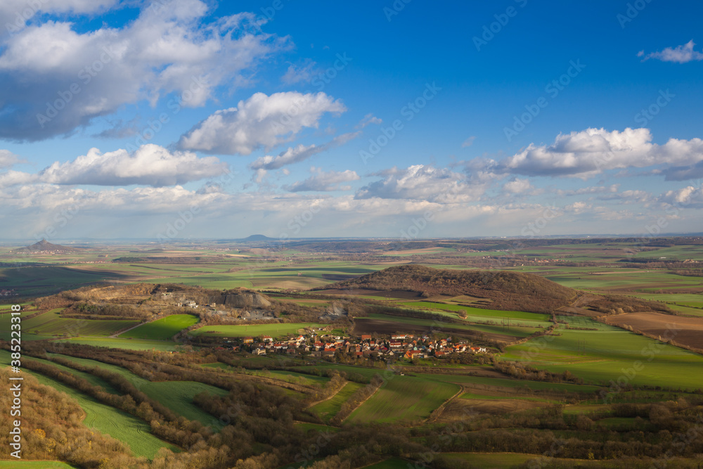 View from the top of Oblik hill.Czech Republic