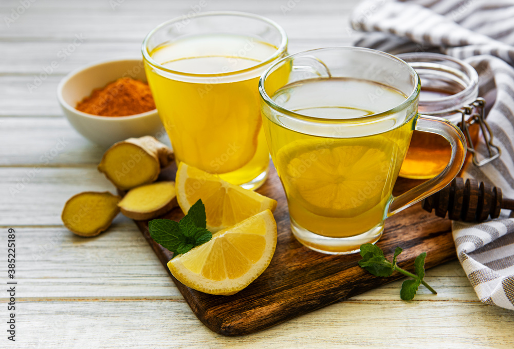 Energy tonic drink with turmeric, ginger, lemon and honey Energy tonic drink with turmeric, ginger, lemon and honey