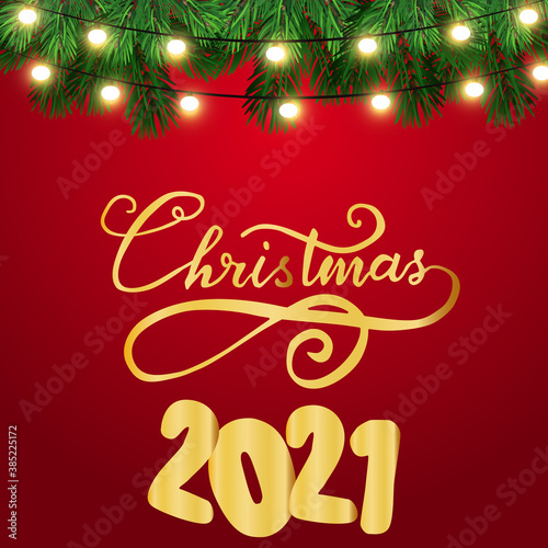 Christmas  New Year illustration. Greeting card. For web design  print  vector.